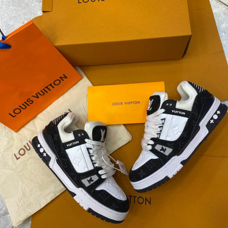 Louis Vuitton Style Button Shoes